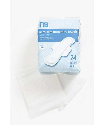Mothercare Maternity Towels Ultra Slim With Wings- 24 Pack